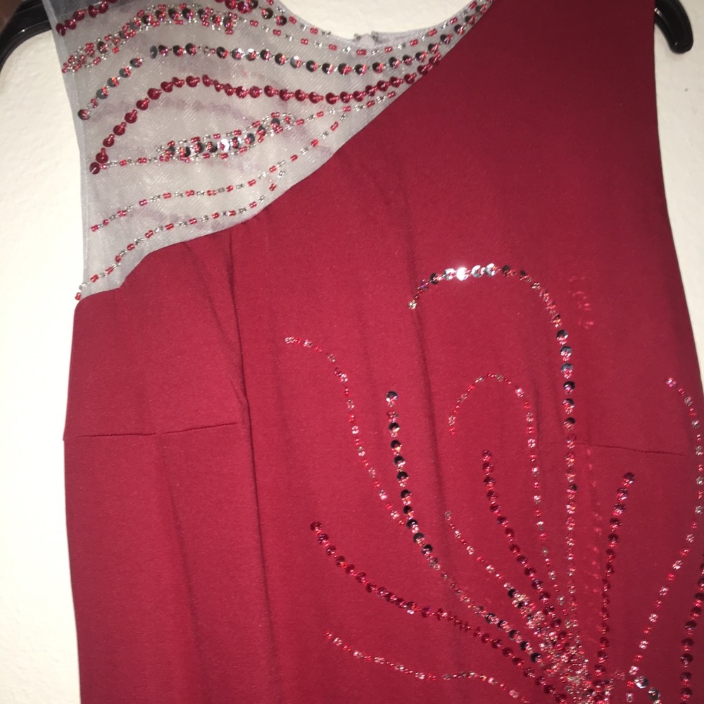 Sequin red gown